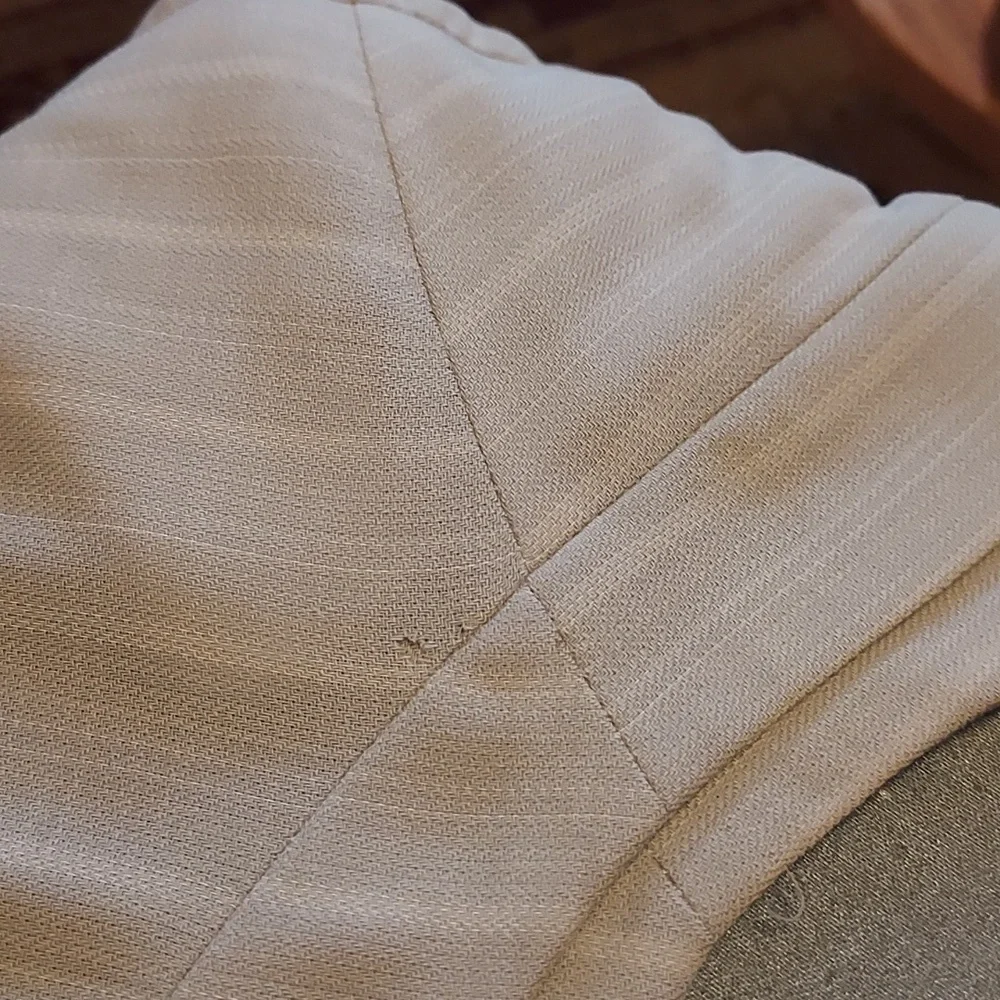 Giorgio Armani Designer Suit Jacket Blazer Size 6 Vintage Taupe Green